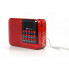 Радиоприёмник с FM USB MicroSD BKK S61 радио на аккумуляторе Красный (20697)