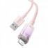 Кабель Baseus Explorer Series Fast Charging Cable with Smart Temperature Control USB to iP 2.4A 1m Pink (CATS010004) (14897)