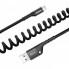 Кабель Baseus Fish eye Spring Data Cable Lightning 1m Black (CALSR-01) (19108)