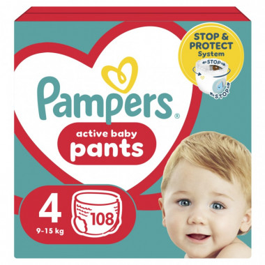 Подгузники Pampers трусики Maxi Pants Размер 4 (9-15 кг) 108 шт. (8006540069448) (7208)