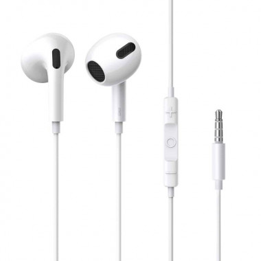 Навушники Baseus Encok 3.5mm lateral in-ear Wired Earphone H17 White (NGCR020002) (15308)
