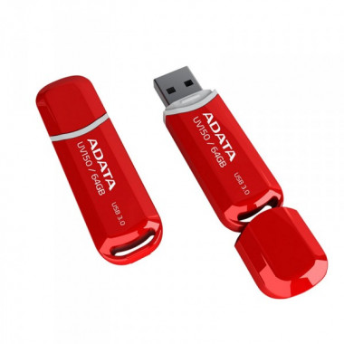 Флеш-накопичувач ADATA USB 3.2 AUV 150 64Gb Red (AUV150-64G-RRD) (308)
