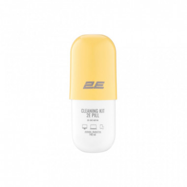 Спрей для очистки 2E PILL 140ml for office equipment +Microfibre 20 cm, white-yellow (2E-SK140YW) (7308)
