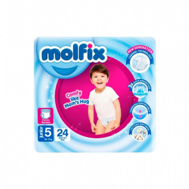 Подгузники Molfix Трусики 5 junior 12-17 кг 24 шт (8690536842636) (21408)