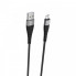 Кабель BOROFONE BX32 USB to Micro 2.4A, 1m, nylon, aluminum+TPE connectors, Black (6931474710437) (20508)