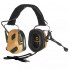 Активные защитные наушники Earmor M32 PLUS (CB) Coyote с гарнитурой (708)