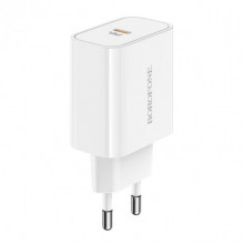 Мережевий зарядний пристрій BOROFONE BA57A Easy Speed single port PD20W charger White (6931474745538) (14908)
