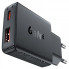 Мережевий зарядний пристрій ACEFAST A69 PD30W GaN (USB-A+USB-C) ultra-thin charger Black (6974316282709) (19908)