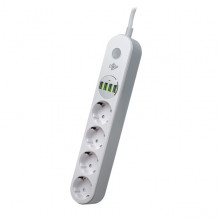 Сетевой фильтр (удлинитель) LP F24U4 (4x230V-2500W, 4xUSB-5V/3,4A 17W Auto Max) (1318)
