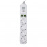 Сетевой фильтр (удлинитель) LP F24U4 (4x230V-2500W, 4xUSB-5V/3,4A 17W Auto Max) (1318)