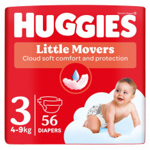 Подгузники Huggies Little Movers 3 (5-8 кг) Jumbo 56 шт (5029053567570) (7318)