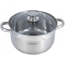 Каструля Ofenbach Casserole з нержавіючої сталі 6л зі скляною кришкою (1418)