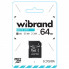 Карта пам'яті microSDXC (UHS-1) Wibrand 64Gb class 10 (adapter SD) (WICDXU1/64GB-A) (418)