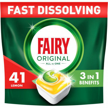 Таблетки для посудомоечных машин Fairy Original All in One Lemon 41 шт. (8700216237239) (7418)