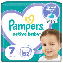 Подгузники Pampers Active Baby Розмір 7 (15+ кг) 52 шт (8006530230131) (22518) Подгузники Pampers Active Baby Розмір 7 (15+ кг) 52 шт (8006530230131) (22518)