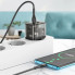 Мережевий зарядний пристрій з кабелем HOCO N34 Dazzling dual-port PD20W+QC3.0 charger set(C to iP) Transparent Black (6931474799173) (14718)