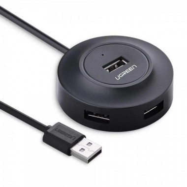 USB-хаб UGREEN USB 2.0 Hub 4 Ports 1m (Black) (UGR-20277) (19718)