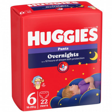 Подгузники Huggies Overnights Pants Трусики 6 15-25 кг 22 шт. (5029053581101) (7718)