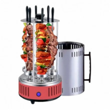 Электрошашлычница шашлычница Domotec BBQ на 6 шампуров 1000W Красная (20918)