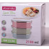 Ланч-бокс Kamille Food Box 3 ємності по 700 мл, 20х14.5х18.5см (7028)