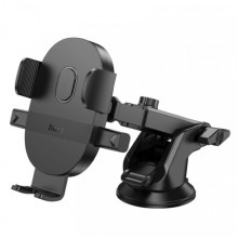 Автотримач для телефона HOCO H19 Mighty one-button car holder(center console) Black (6942007601580) (20128)
