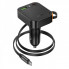Автомобільний зарядний пристрій HOCONZ18 Guardian PD65W(2C1A) car charger with retractable cable Black (6942007658546) (20228)