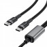 Кабель ACEFAST C22-02 USB-C to 2*USB-C 100W aluminum alloy charging data cable Black (6974316285120) (16328)