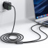 Кабель ACEFAST C22-02 USB-C to 2*USB-C 100W aluminum alloy charging data cable Black (6974316285120) (16328)