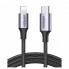 Кабель UGREEN US304 USB-C to Lightning M/M Cable Aluminum Shell Braided 2m (Black) (UGR-60761) (UGR-60761) (14628)