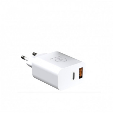 Мережевий зарядний пристрій WUW-C172 20W PD USB-C + USB QC3.0 18W black (6972573335381) (19828)
