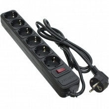 Сетевой фильтр питания Patron 1.8 m3*1mm2 (SP-1062) 6 розеток BLACK (EXT-PN-SP-1062) (16038)