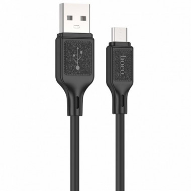 Кабель HOCO X90 Cool silicone charging data cable for Micro Black (6931474788429) (21038)