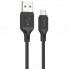 Кабель HOCO X90 Cool silicone charging data cable for Micro Black (6931474788429) (21038)