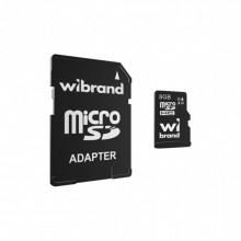 Карта памяти Wibrand 8GB microSD class 10 (WICDHC10/8GB-A) (17138)