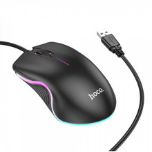 Миша HOCO GM19 Enjoy gaming luminous wired mouse Black (6931474784131) (21138)