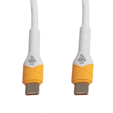 Кабель (шнур) LP Type-C to Type-C 65W с быстрой зарядкой (QC) 1м C651MC2 (1238)