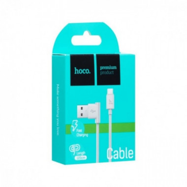 Кабель для зарядки телефона USB - micro USB HOCO UPM10 L образный Белый (9238)