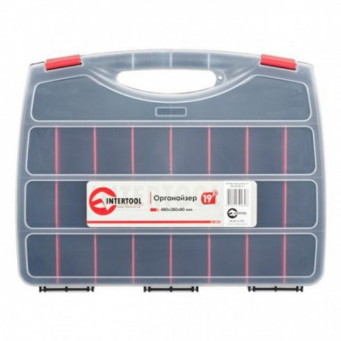 Органайзер пластиковый, 19" 480x380x80 мм INTERTOOL BX-4003 (20538)