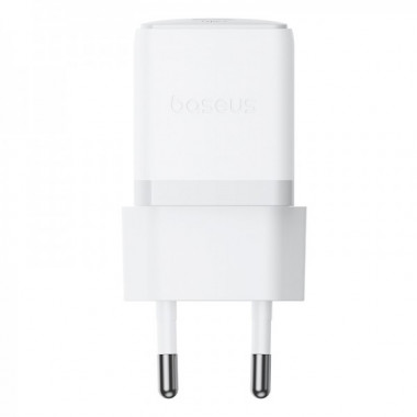 Мережевий зарядний пристрій Baseus Palm Fast Charger 1C 20W EU Moon White (with Baseus Mini White Cable USB-C to USB-C 60W (20V/3A) 1m Moon White) (P10111602213-01) (14738)