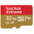 Карта памяти SanDisk 32GB microSDHC V30 A1 UHS-I U3 4K Extreme (SDSQXAF-032G-GN6MA) (16938)