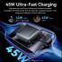 Батарея универсальная Vention 20000 mAh 45W Mini with Built-in USB-C Cable Gray (FHGH0) (21938)