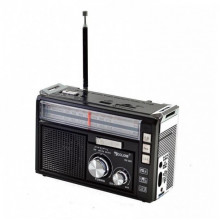 Радиоприёмник колонка с радио FM USB MicroSD и фонариком Golon RX-382 на аккумуляторе Чёрный (21048)