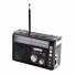Радиоприёмник колонка с радио FM USB MicroSD и фонариком Golon RX-382 на аккумуляторе Чёрный (21048)