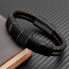 Браслет мужской кожаный AVALON ALL BLACK черный 17-19 см (длина 21 см) (2123190635)