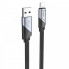 Кабель HOCO U119 USB to iP 2.4A, 1.2m, nylon, aluminum connectors, Black (6942007604987) (20148)