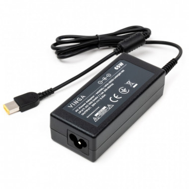 Блок питания к ноутбуку Vinga Lenovo 65W 20V 3.25А square with pin (VPA-2032-LNSQ01-101) (16248)