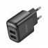 Мережевий зарядний пристрій HOCO C141A Smart dual-port charger Black (6942007627849) (548)