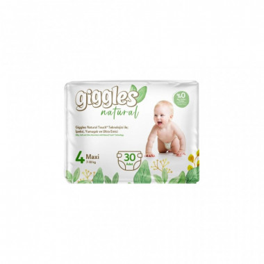 Подгузники Giggles Natural 4 Maxi 7-18 кг 30 шт (8680131206407) (15648)