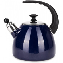 Чайник емальований Kamille "Boiling Water" 2.5л зі свистком, індукційний, синій (1748)