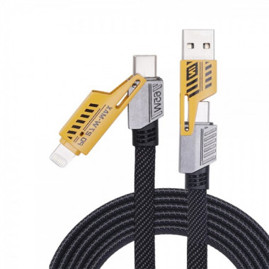 Кабель WUW-X207 USB 3 in 1 65W  black (6972573336524) (19748)